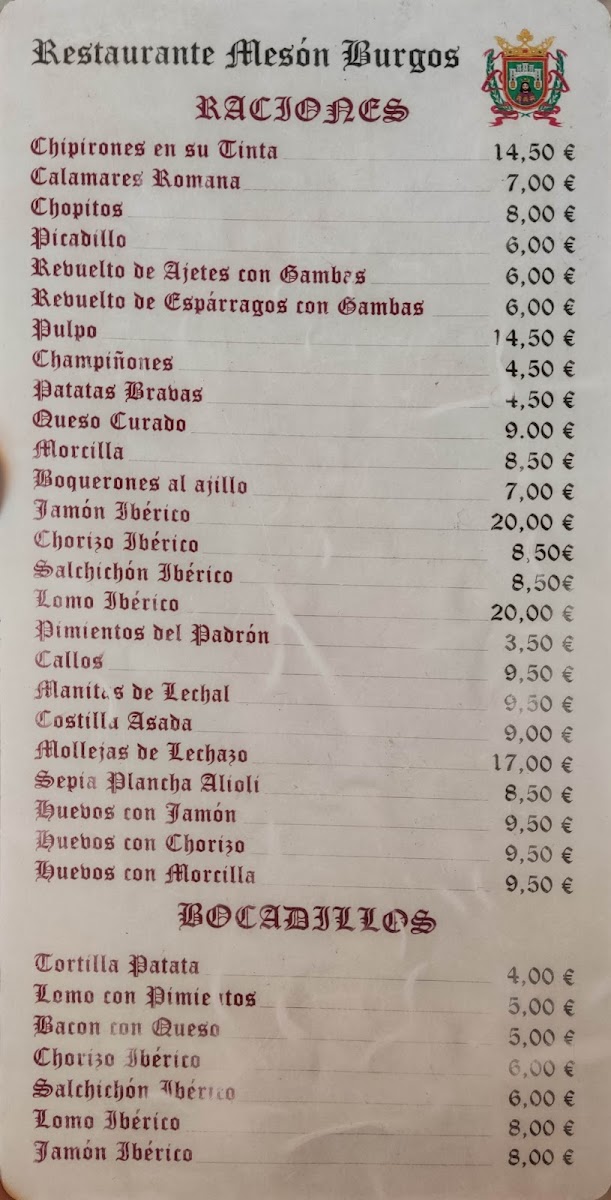 Menu Restaurante Meson Burgos-7
